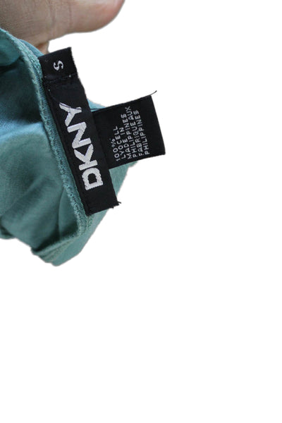 DKNY Women Basic Sleeveless V-Neck Tank Green 100% Lyocell Size S