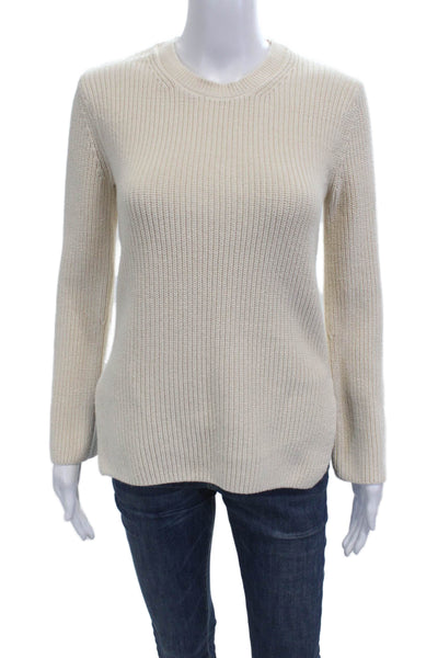 Everlane Unisex Pullover Sweater Beige Organic Cotton Long Sleeve Size S