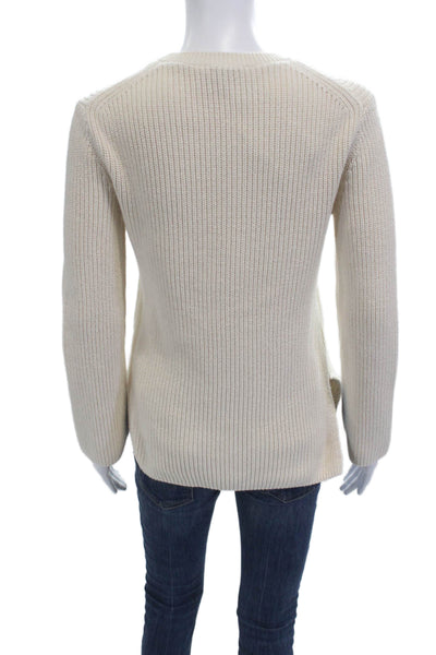 Everlane Unisex Pullover Sweater Beige Organic Cotton Long Sleeve Size S