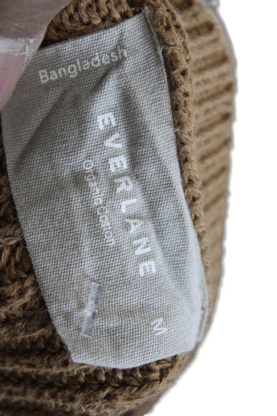 Everlane Unisex Brown Cotton Crew Neck Pullover Sweater Size M