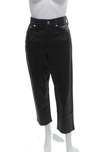 J Crew Women Solid Black 90s Cropped Ankle Pants Size 27