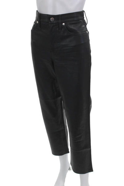 J Crew Women Solid Black 90s Cropped Ankle Pants Size 27