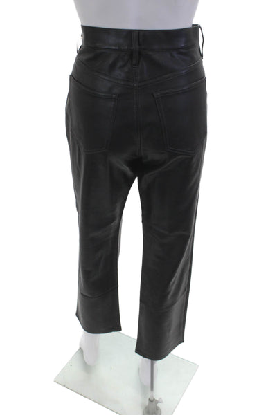 J Crew Women Solid Black 90s Cropped Ankle Pants Size 27