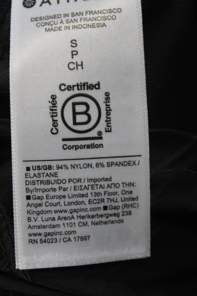 Athleta Unisex Jogger Windbreaker Pants Black Drawstring Nylon Spandex Size S