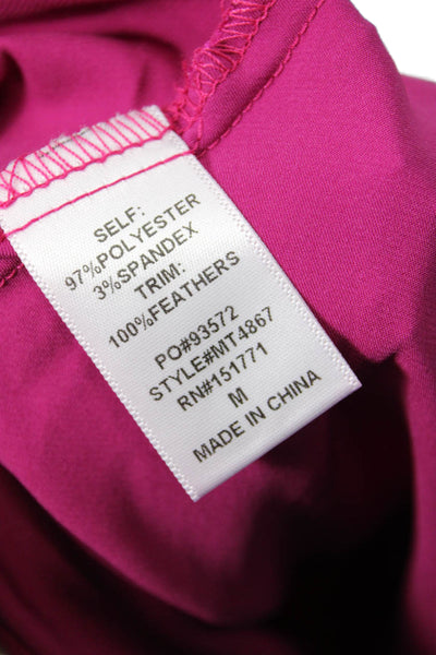 Le Lis Womens Pink Square Neck Camisole Solid 90s Polyester Spandex Size M