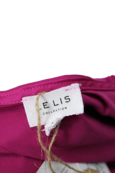 Le Lis Womens Pink Square Neck Camisole Solid 90s Polyester Spandex Size M
