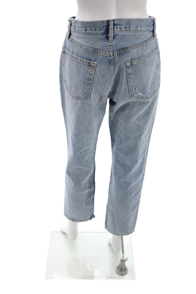 Frame Womens Cropped Boyfriend Jeans Light Blue Mid Rise Inseam 29 Size 27