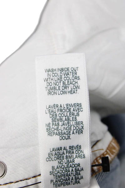 Frame Womens Cropped Boyfriend Jeans Light Blue Mid Rise Inseam 29 Size 27