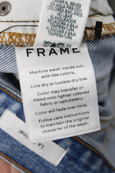 Frame Womens Cropped Boyfriend Jeans Light Blue Mid Rise Inseam 29 Size 27