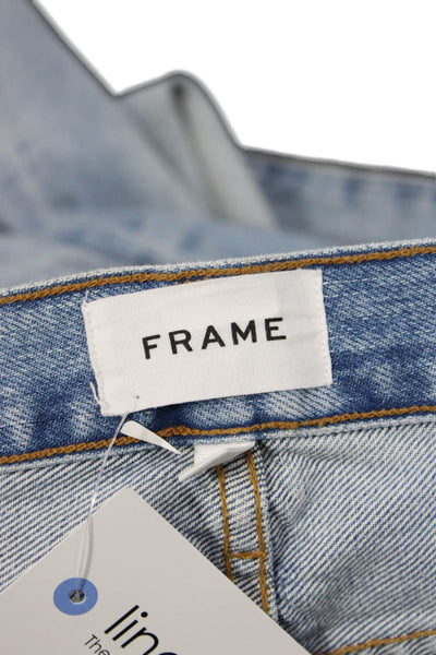 Frame Womens Cropped Boyfriend Jeans Light Blue Mid Rise Inseam 29 Size 27