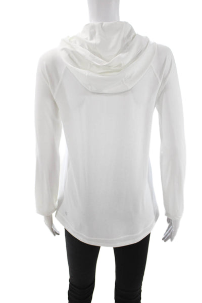 Athleta Womens Full Zip Hoodie White Petite Size XS