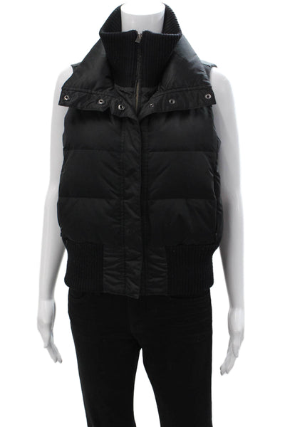 Theory Womens Puffer Quilted Vest Black Size S