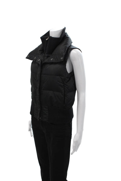 Theory Womens Puffer Quilted Vest Black Size S