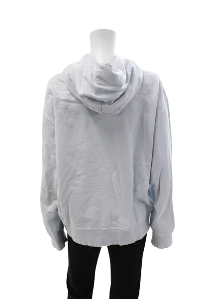 Adidas Unisex Pullover Hoodie Gray Organic Cotton Size L