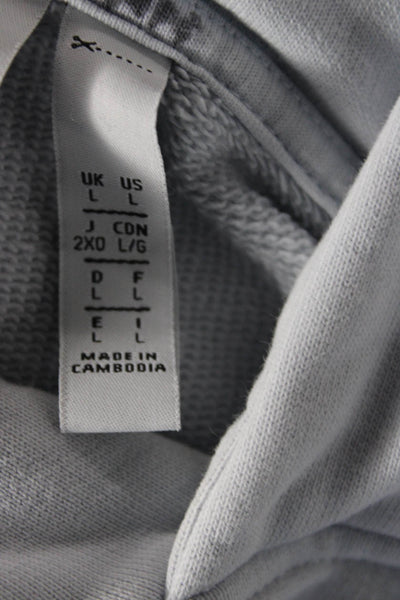 Adidas Unisex Pullover Hoodie Gray Organic Cotton Size L