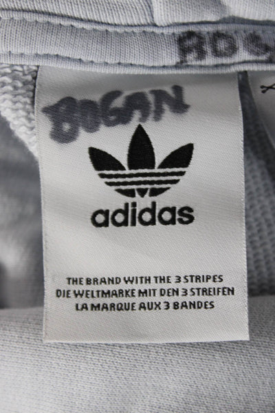 Adidas Unisex Pullover Hoodie Gray Organic Cotton Size L