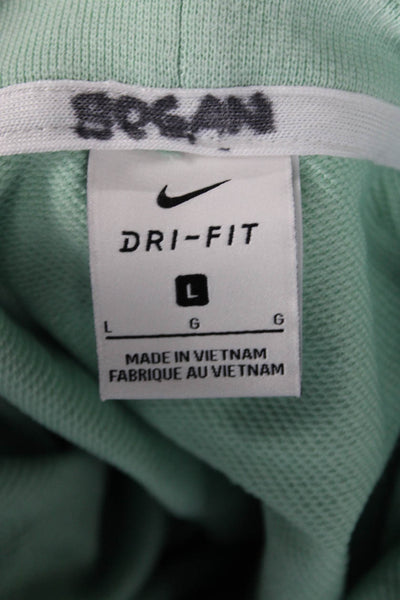 Nike Unisex Green Pullover Hoodie Drawstring Long Sleeve Size L