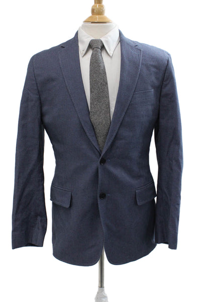 Banana Republic Mens Blue Polka Dot Cotton Blazer Size 40