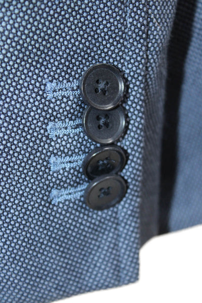 Banana Republic Mens Blue Polka Dot Cotton Blazer Size 40