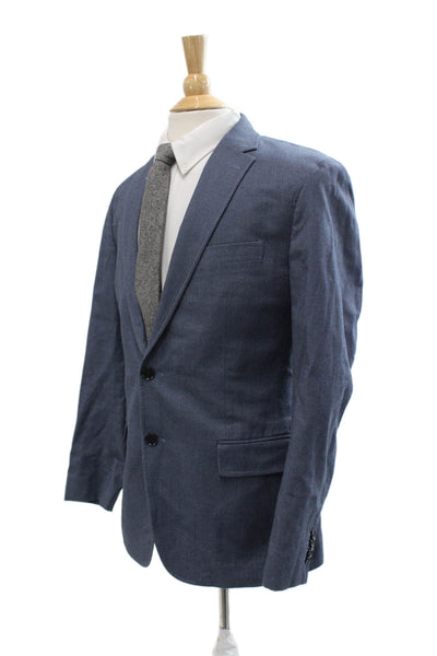Banana Republic Mens Blue Polka Dot Cotton Blazer Size 40