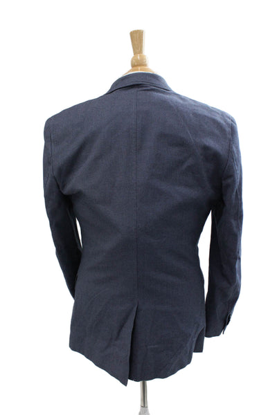 Banana Republic Mens Blue Polka Dot Cotton Blazer Size 40