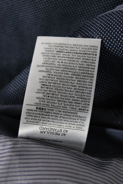 Banana Republic Mens Blue Polka Dot Cotton Blazer Size 40
