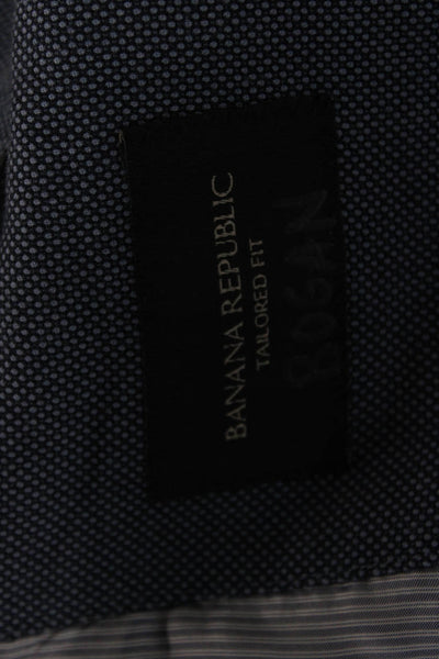 Banana Republic Mens Blue Polka Dot Cotton Blazer Size 40
