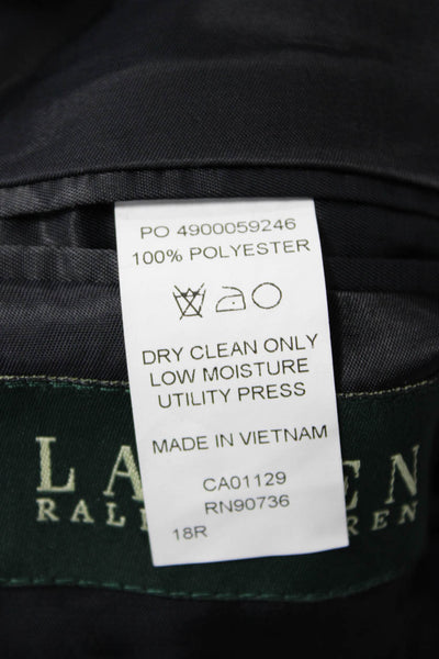 Lauren Ralph Lauren Mens Blazer Navy Polyester Button Size 19