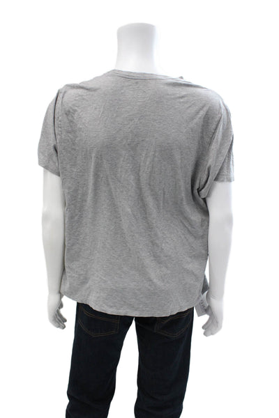 Vince Mens T-Shirt Gray Cotton Crew Neck Short Sleeve Solid Size L