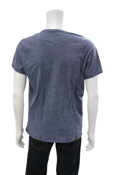 J Crew Mens Blue Cotton Short Sleeve T-Shirt Round Neck Size L
