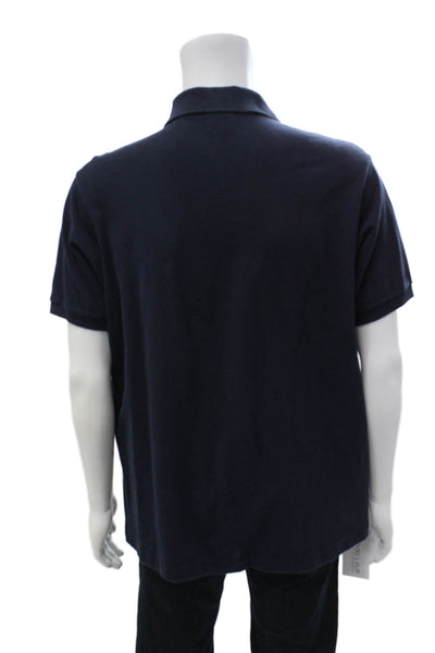 Lacoste Mens Dark Blue Cotton Collared Short Sleeve Polo Big & Tall Size 7
