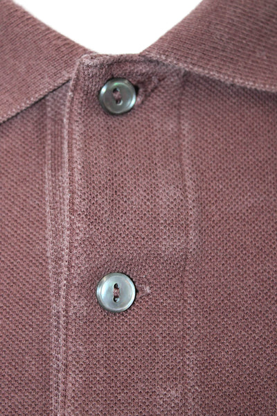 Lacoste Mens Brown Cotton Collared Short Sleeve Polo Big Tall Size 7