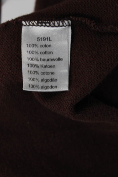 Lacoste Mens Brown Cotton Collared Short Sleeve Polo Big Tall Size 7