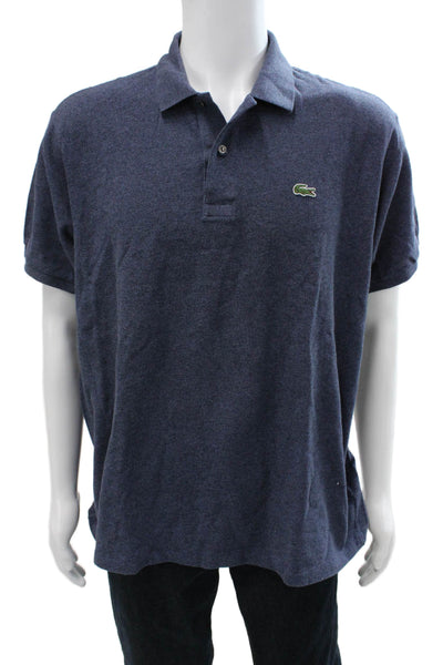 Lacoste Mens Cotton Collar Short Sleeve Polo Shirt Navy Size 2XL