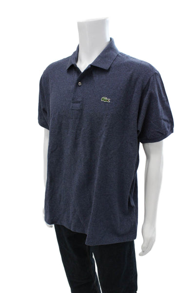 Lacoste Mens Cotton Collar Short Sleeve Polo Shirt Navy Size 2XL