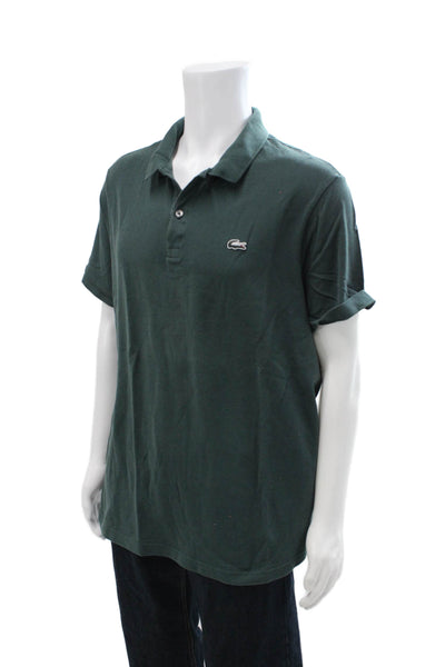 Lacoste Mens Collared Dark Gray Short Sleeve Polo 100% Cotton Size 7