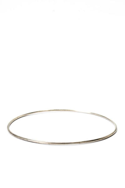 Ann Demeulemeester Womens Sterling Silver Thin Bangle Bracelet 2.8" 4g