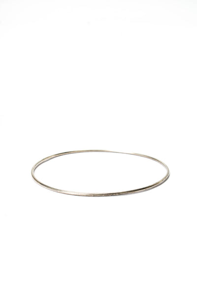 Ann Demeulemeester Womens Sterling Silver Thin Bangle Bracelet 2.8" 4g