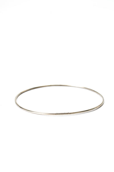 Ann Demeulemeester Womens Sterling Silver Thin Bangle Bracelet 2.8" 4g