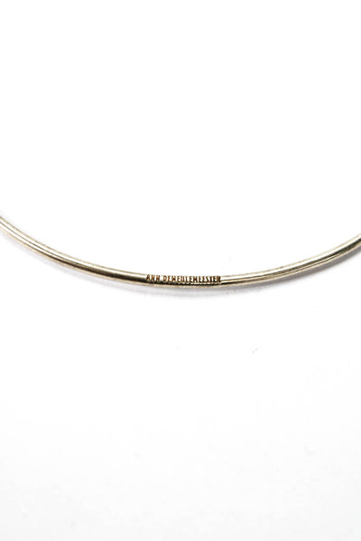 Ann Demeulemeester Womens Sterling Silver Thin Bangle Bracelet 2.8" 4g