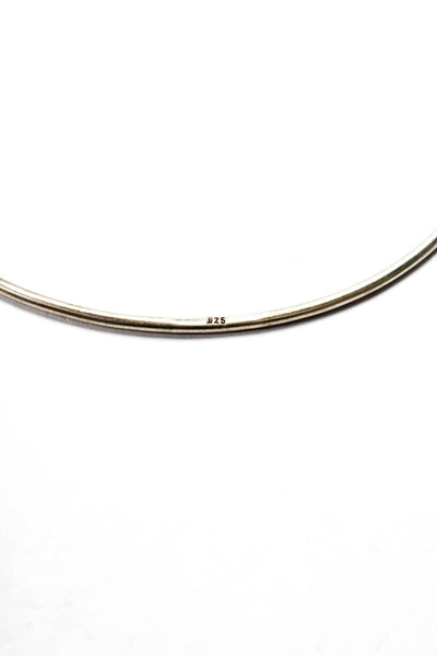 Ann Demeulemeester Womens Sterling Silver Thin Bangle Bracelet 2.8" 4g
