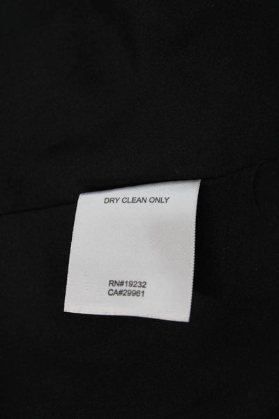 Alfred Dunner Womens Quilted  Jacket Black Mock Neck Tie Size 18P