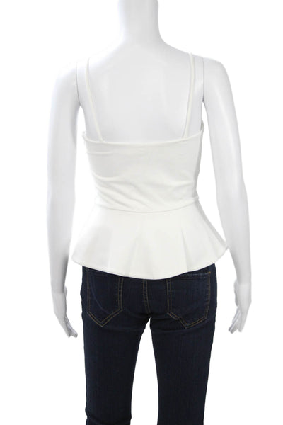 Susana Monaco Women Camisole V-Neck Cotton White Sleeveless Size S