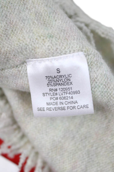 Olive and Oak Unisex Pullover Sweater Beige V Neck Long Sleeve Bohemian Size S
