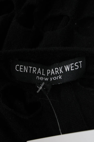 Central Park West Unisex Pullover V-Neck Sweater Black Long Sleeve Size XS