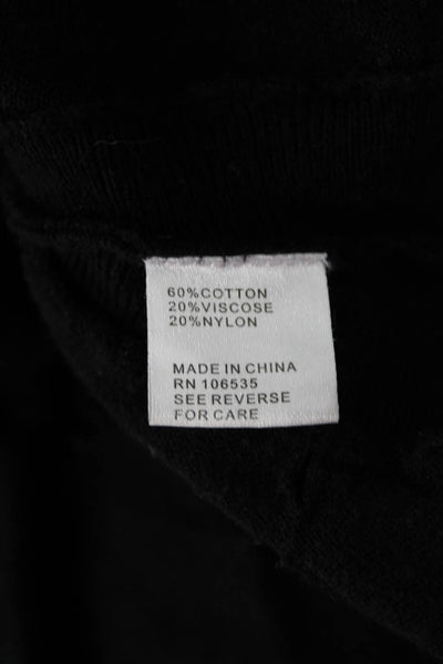 Central Park West Unisex Pullover V-Neck Sweater Black Long Sleeve Size XS