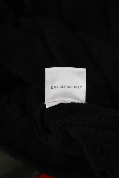 Central Park West Unisex Pullover V-Neck Sweater Black Long Sleeve Size XS