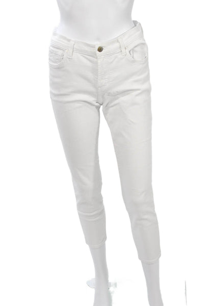 J Brand Womens Ankle Skinny Jeans White Denim Size 27
