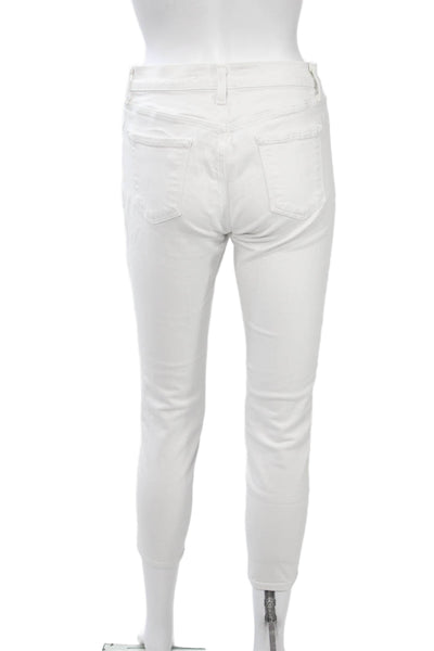 J Brand Womens Ankle Skinny Jeans White Denim Size 27