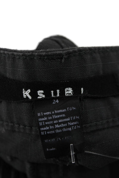 Ksubi Womens Cargo Mini Skirt Dark Gray 100% Cotton Size 24